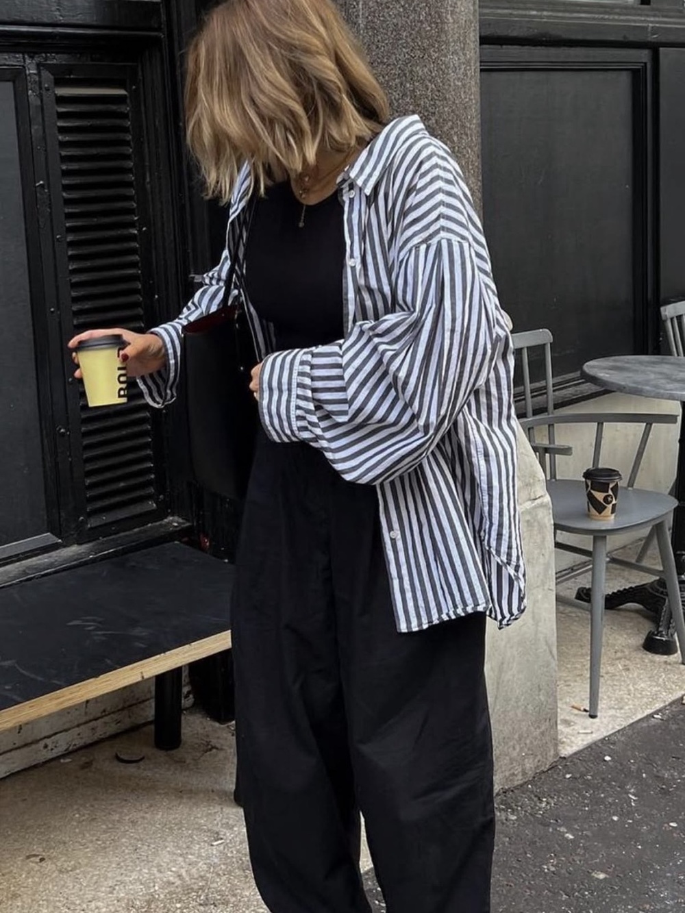 Striped Button-Up Shirt